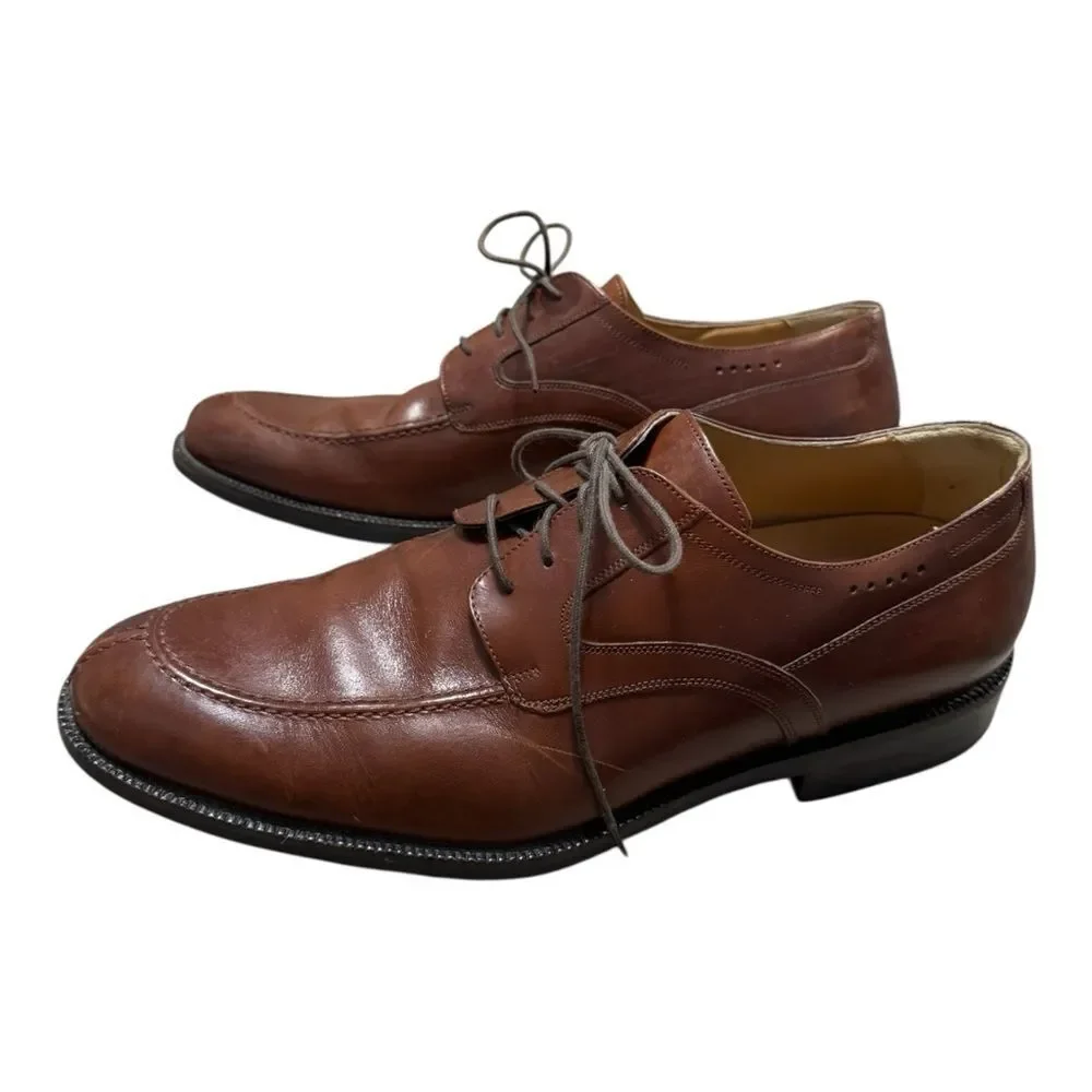 Johnston & Murphy  McGrath Brown Apron Toe Oxford Shoes Men's US 11M